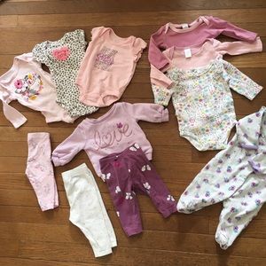 Lot baby girl spring summer 0-3 month 11 pieces